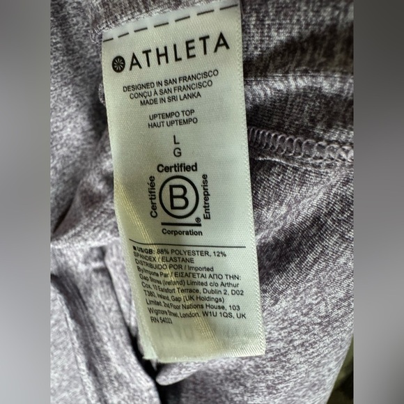 Athleta Dark Sky Violet Uptemp Long Sleeve Athletic Shirt - Picture 5 of 6
